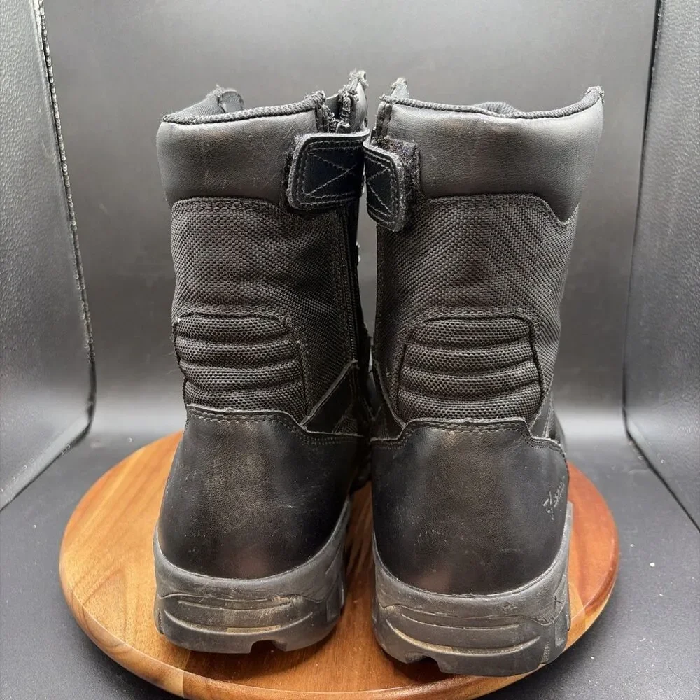 Bates Tactical Sport Mens Size 13 Combat Boots Black Leather Side Zip E02261